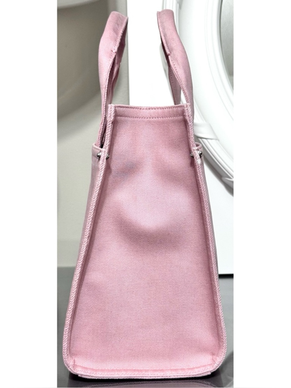 COACH Denim Medium Cargo Tote Bag, BALLERINA PINK - Picture 6 of 13